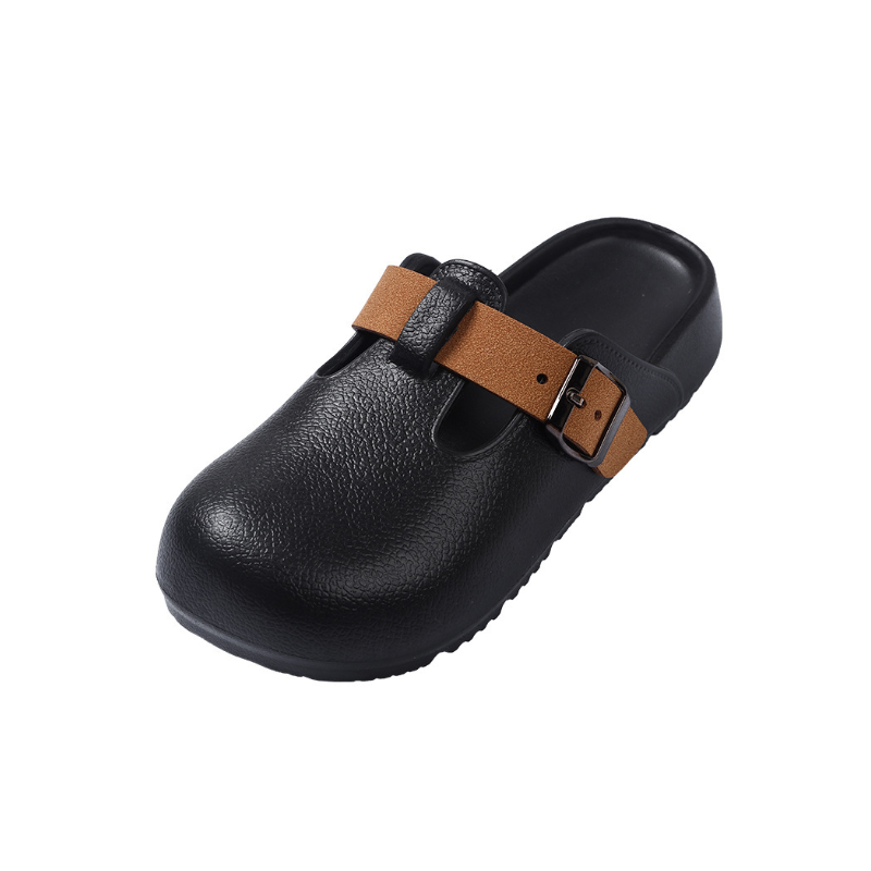 Birkenstock women's summer simple style lightweight buckle shoes outdoor retro thick-soled sandals black Birkenstock women's summer simple style lightweight buckle shoes outdoor retro thick-soled sandals black