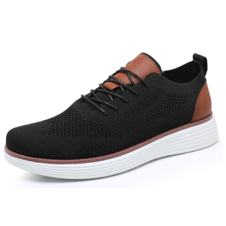 Men's casual soft sole wear-resistant single shoes versatile casual shoes black