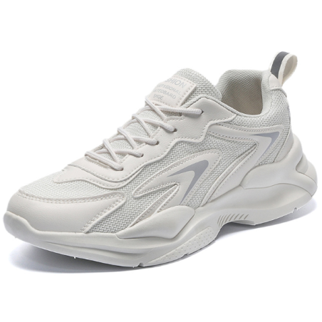 Breathable running shoes thick sole student men's shoes trendy all-match mesh casual shoes