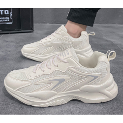 Breathable running shoes thick sole student men's shoes trendy all-match mesh casual shoes